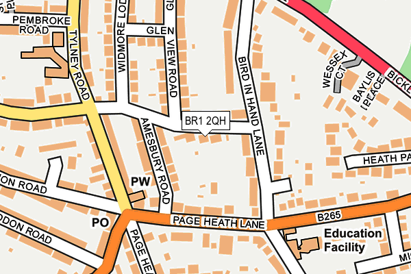 BR1 2QH map - OS OpenMap – Local (Ordnance Survey)