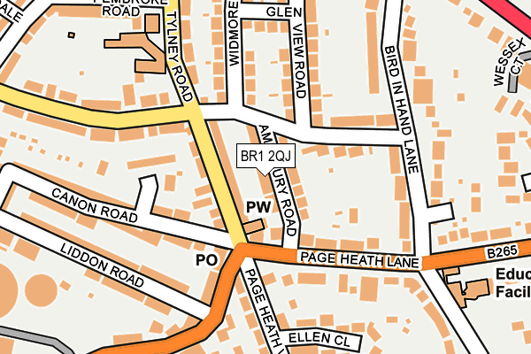 BR1 2QJ map - OS OpenMap – Local (Ordnance Survey)