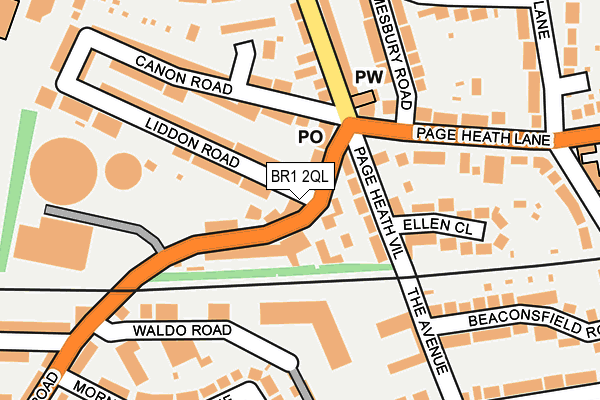 BR1 2QL map - OS OpenMap – Local (Ordnance Survey)