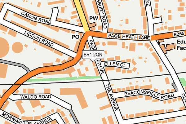 BR1 2QN map - OS OpenMap – Local (Ordnance Survey)