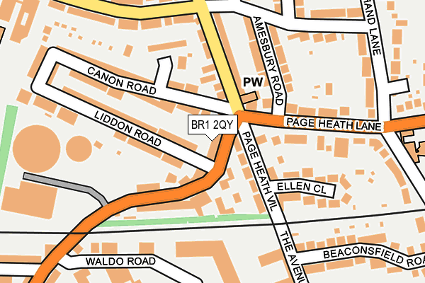 BR1 2QY map - OS OpenMap – Local (Ordnance Survey)