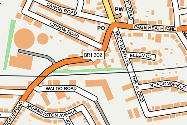 BR1 2QZ map - OS OpenMap – Local (Ordnance Survey)