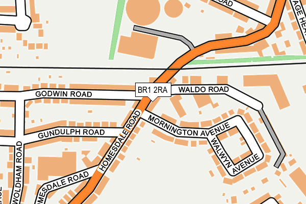 BR1 2RA map - OS OpenMap – Local (Ordnance Survey)