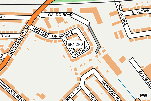 BR1 2RD map - OS OpenMap – Local (Ordnance Survey)