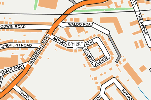BR1 2RF map - OS OpenMap – Local (Ordnance Survey)