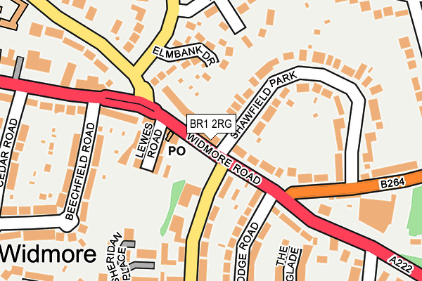 BR1 2RG map - OS OpenMap – Local (Ordnance Survey)
