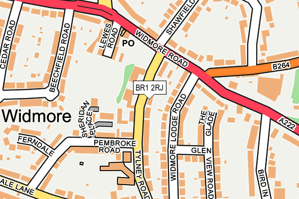 BR1 2RJ map - OS OpenMap – Local (Ordnance Survey)