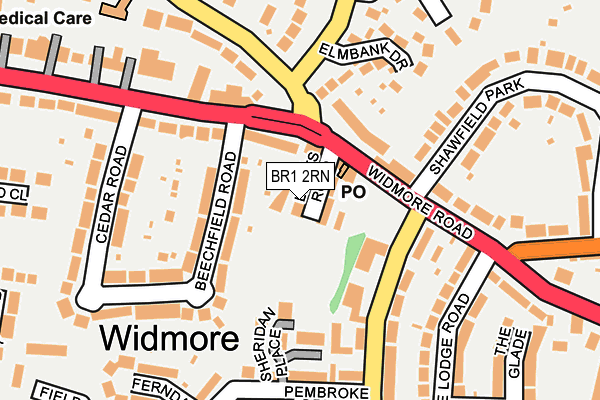 BR1 2RN map - OS OpenMap – Local (Ordnance Survey)