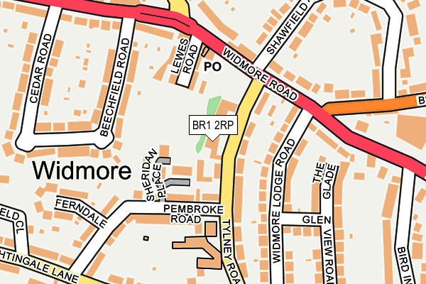 BR1 2RP map - OS OpenMap – Local (Ordnance Survey)