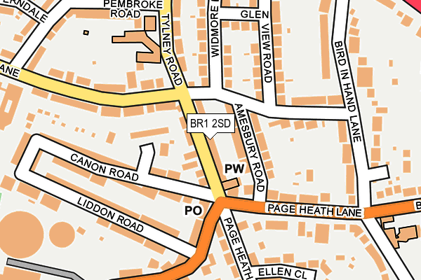 BR1 2SD map - OS OpenMap – Local (Ordnance Survey)