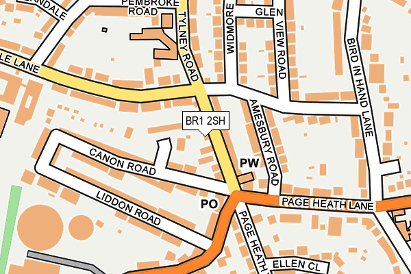 BR1 2SH map - OS OpenMap – Local (Ordnance Survey)
