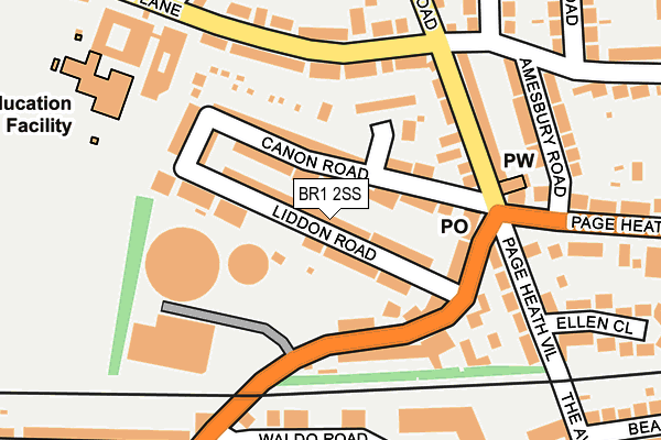 BR1 2SS map - OS OpenMap – Local (Ordnance Survey)