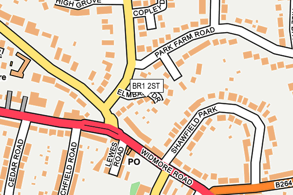 BR1 2ST map - OS OpenMap – Local (Ordnance Survey)