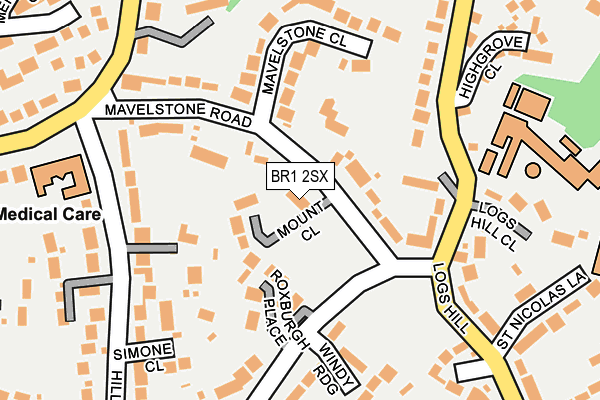 BR1 2SX map - OS OpenMap – Local (Ordnance Survey)