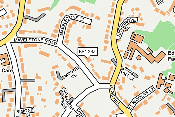 BR1 2SZ map - OS OpenMap – Local (Ordnance Survey)