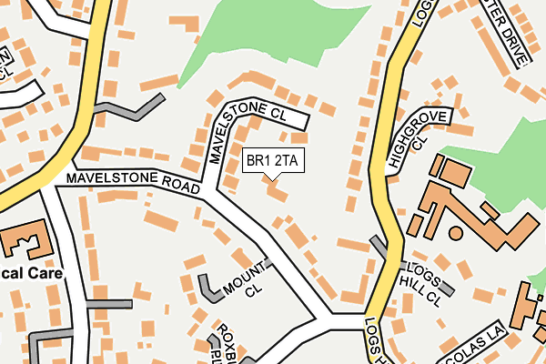 BR1 2TA map - OS OpenMap – Local (Ordnance Survey)