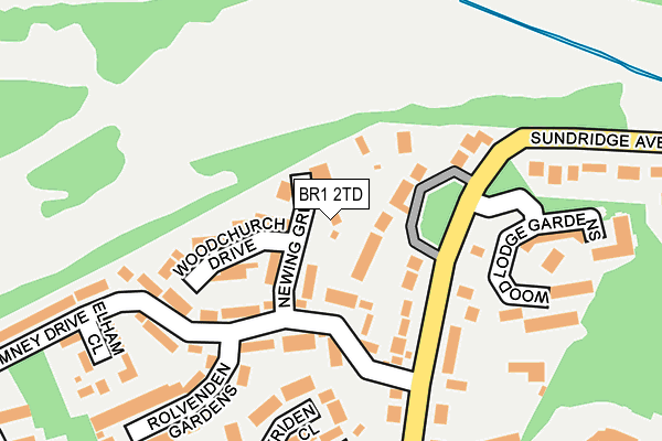 BR1 2TD map - OS OpenMap – Local (Ordnance Survey)