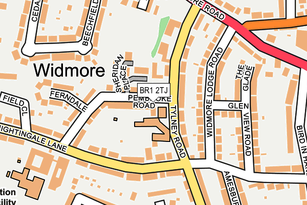 BR1 2TJ map - OS OpenMap – Local (Ordnance Survey)