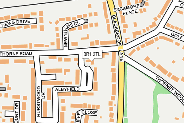 BR1 2TL map - OS OpenMap – Local (Ordnance Survey)