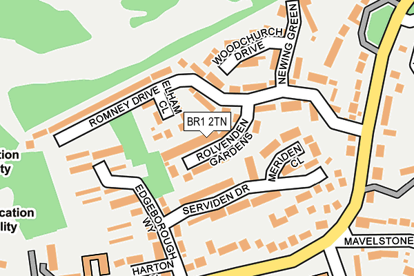 BR1 2TN map - OS OpenMap – Local (Ordnance Survey)