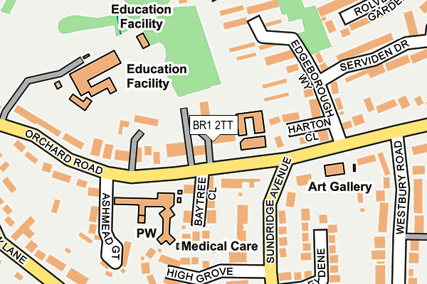 BR1 2TT map - OS OpenMap – Local (Ordnance Survey)