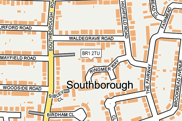 BR1 2TU map - OS OpenMap – Local (Ordnance Survey)