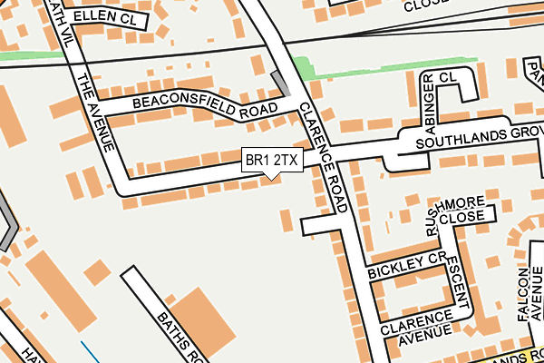 BR1 2TX map - OS OpenMap – Local (Ordnance Survey)