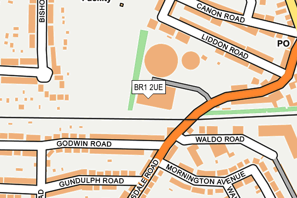 BR1 2UE map - OS OpenMap – Local (Ordnance Survey)