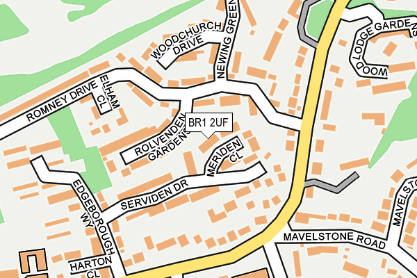 BR1 2UF map - OS OpenMap – Local (Ordnance Survey)