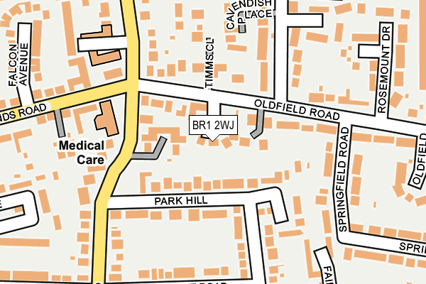 BR1 2WJ map - OS OpenMap – Local (Ordnance Survey)