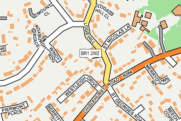 BR1 2WZ map - OS OpenMap – Local (Ordnance Survey)