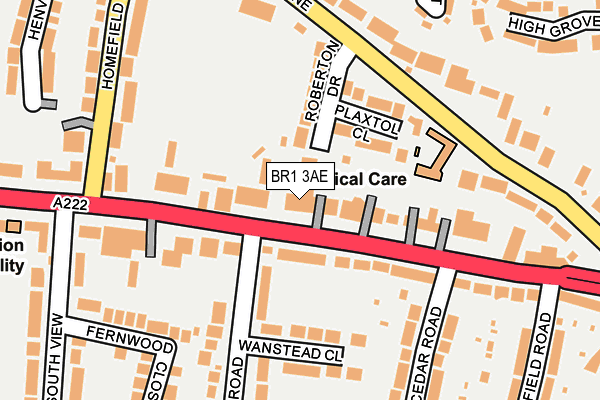 BR1 3AE map - OS OpenMap – Local (Ordnance Survey)