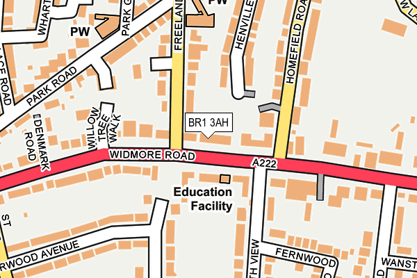 BR1 3AH map - OS OpenMap – Local (Ordnance Survey)