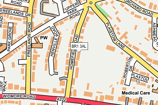 BR1 3AL map - OS OpenMap – Local (Ordnance Survey)