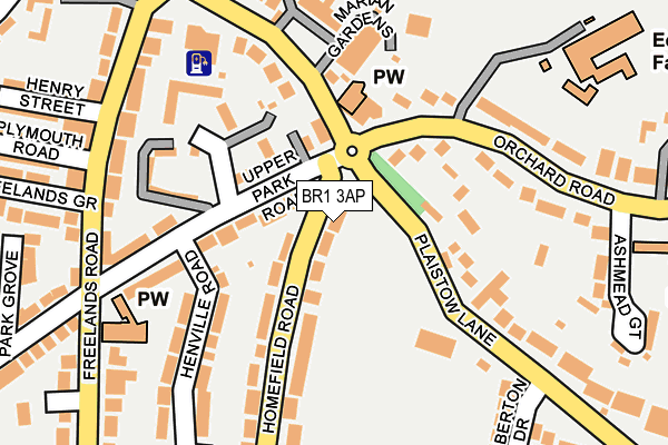 BR1 3AP map - OS OpenMap – Local (Ordnance Survey)