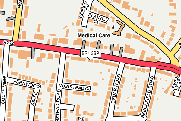 BR1 3BP map - OS OpenMap – Local (Ordnance Survey)