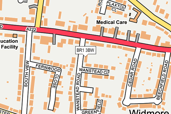 BR1 3BW map - OS OpenMap – Local (Ordnance Survey)