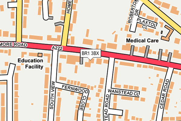 BR1 3BX map - OS OpenMap – Local (Ordnance Survey)