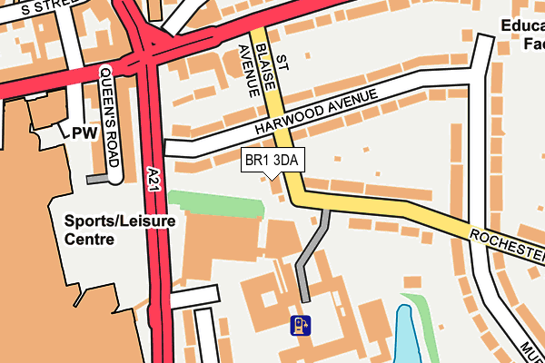 BR1 3DA map - OS OpenMap – Local (Ordnance Survey)