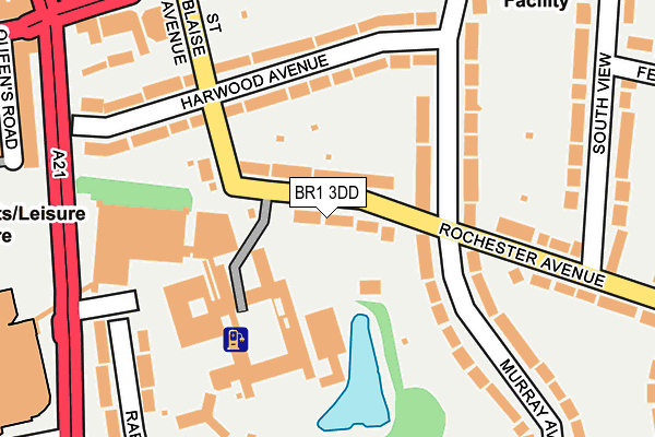 BR1 3DD map - OS OpenMap – Local (Ordnance Survey)