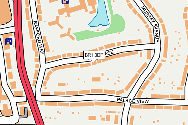 BR1 3DF map - OS OpenMap – Local (Ordnance Survey)
