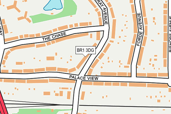 BR1 3DG map - OS OpenMap – Local (Ordnance Survey)