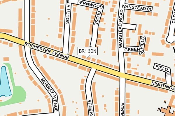 BR1 3DN map - OS OpenMap – Local (Ordnance Survey)