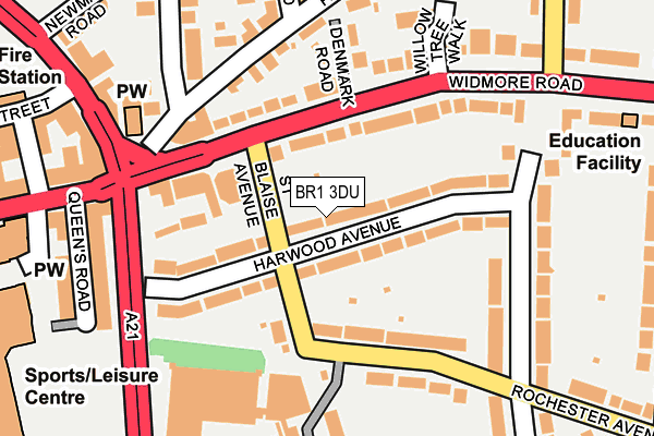 BR1 3DU map - OS OpenMap – Local (Ordnance Survey)