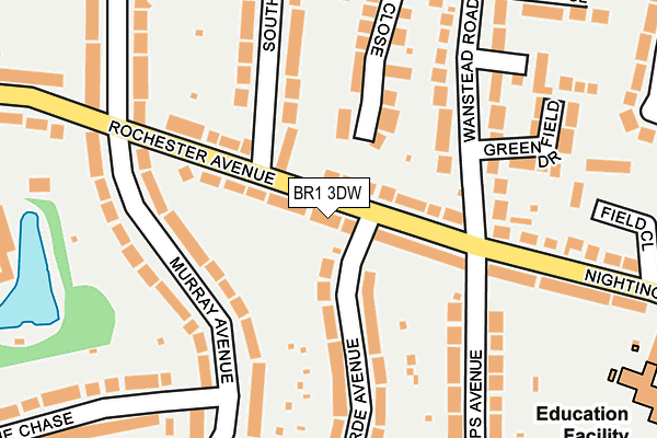 BR1 3DW map - OS OpenMap – Local (Ordnance Survey)