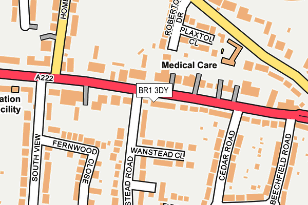 BR1 3DY map - OS OpenMap – Local (Ordnance Survey)