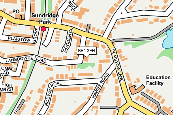 BR1 3EH map - OS OpenMap – Local (Ordnance Survey)