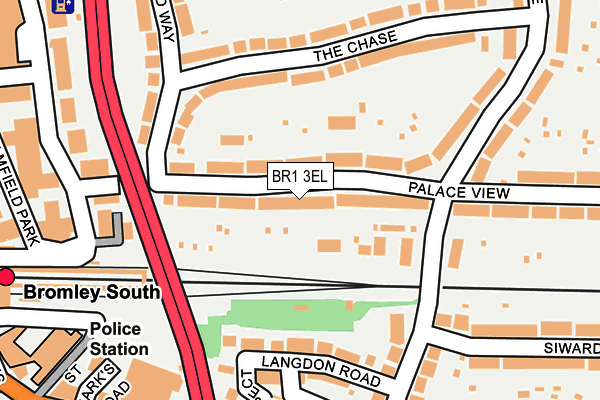BR1 3EL map - OS OpenMap – Local (Ordnance Survey)