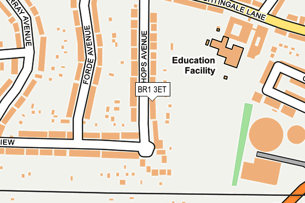 BR1 3ET map - OS OpenMap – Local (Ordnance Survey)