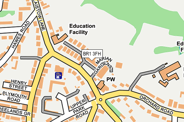 BR1 3FH map - OS OpenMap – Local (Ordnance Survey)